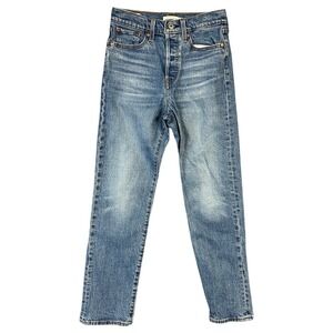 Levi's Wedgie Straight Jeans Premium Denim Light Wash Women's Size 25